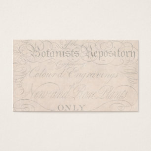 Cartes De Visite Modèle botanique de 1700s de manuscrit de