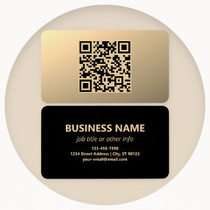 Cartes De Visite Modèle de code QR instantanément modifiable Faux