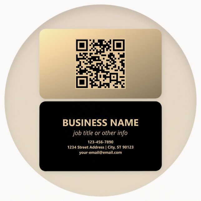 Cartes De Visite Modèle de code QR instantanément modifiable | Faux (Créateur téléchargé)