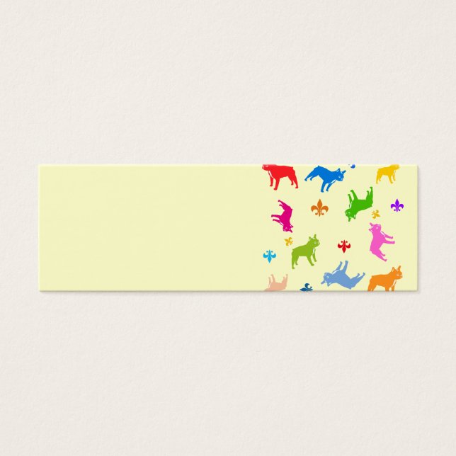 Cartes De Visite Modèle de Frenchie (Devant)