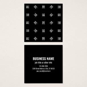 Cartes De Visite Modèle de Motif Logo moderne unique Black