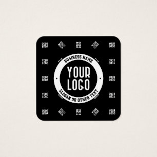 Cartes De Visite Modèle de Motif Logo moderne unique   Black