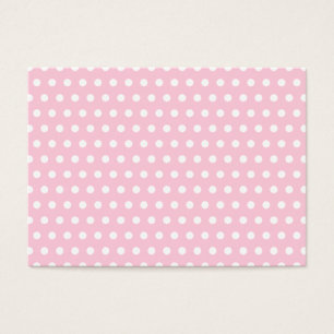 Cartes De Visite Modèle de pois rose et blanc