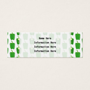 Cartes De Visite Modèle de poivrons verts