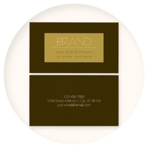 Cartes De Visite Modèle de texte élégant et modifiable   Or vintage