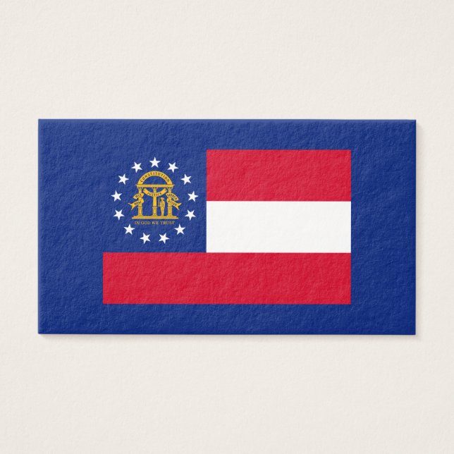 Cartes De Visite Modèle du drapeau de l'État de Géorgie (Devant)