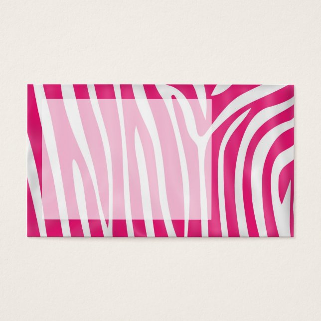 Cartes De Visite Modèle élégant à la mode girly zebra (Devant)
