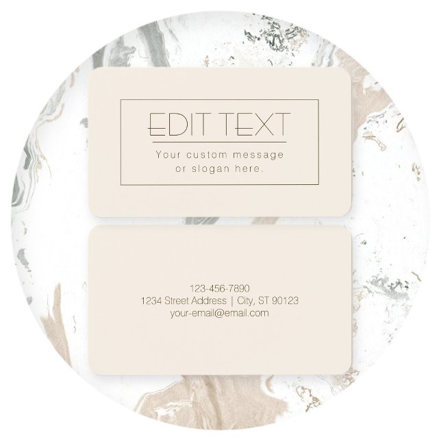 Cartes De Visite Modèle élégant et modifiable | Blanc cassé et Brow (Créateur téléchargé)