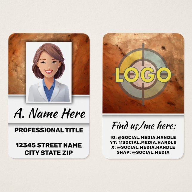 Cartes De Visite Modèle Faux Stone pour Spa & Esthétique (Devant & derrière)