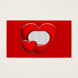 Cartes De Visite Modèle Heart ART + votre photo & texte