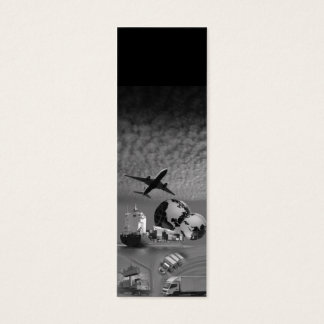 Cartes De Visite Modèle logistique de transport vertical mince noir