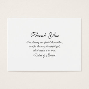 Cartes De Visite modèle Merci mariage