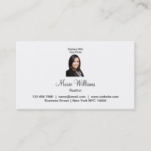 Cartes de visite Modèle photo Classy Realtor