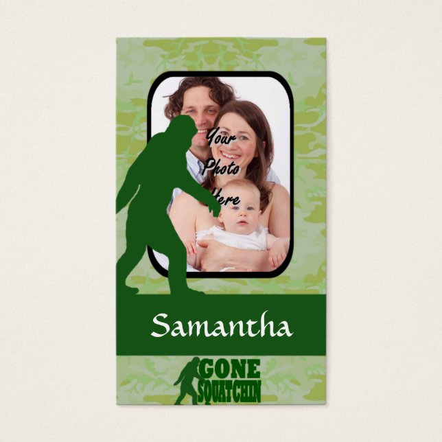 Cartes De Visite Modèle photo de squatchs parti (Devant)