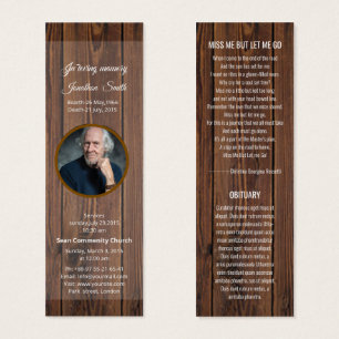 Cartes De Visite Modèle Signet funéraire
