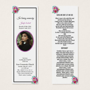 Cartes De Visite Modèle Signet funéraire   Memorial Keeps