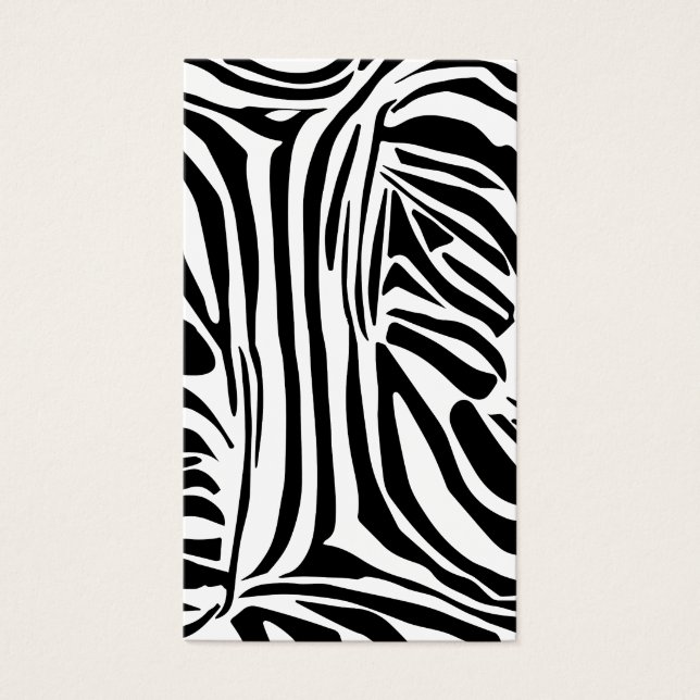 Cartes De Visite Modèle Zèbre (Devant)