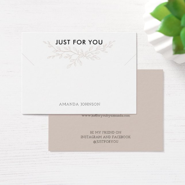 Cartes De Visite Modern Branch Earthy Bracelet Display Card (Bureau)