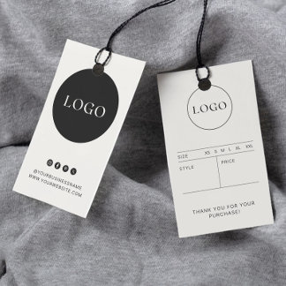 Cartes De Visite Modern Minimalist Business Clothing Label Hang Tag