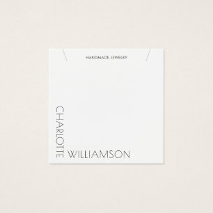 Cartes De Visite Modern Minimalist Typography Jewelry Display Card