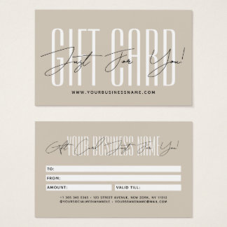 Cartes De Visite Modern script typography business gift card