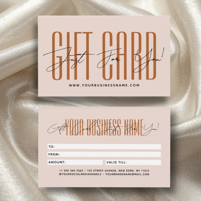 Cartes De Visite Modern script typography business gift card  (Créateur téléchargé)