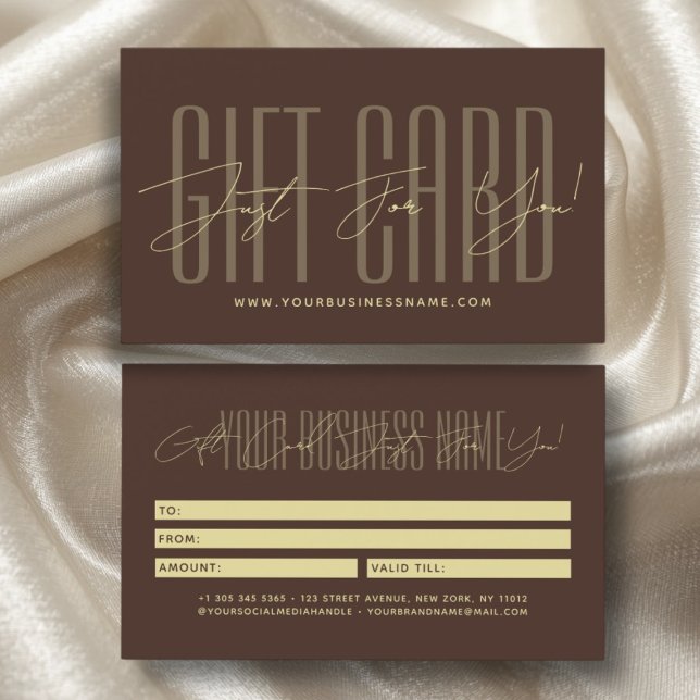 Cartes De Visite Modern script typography business gift card  (Créateur téléchargé)