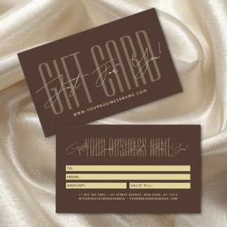 Cartes De Visite Modern script typography business gift card