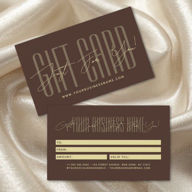 Cartes De Visite Modern script typography business gift card  (Créateur téléchargé)