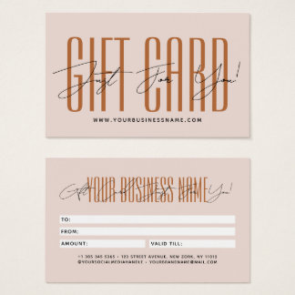 Cartes De Visite Modern script typography business gift card