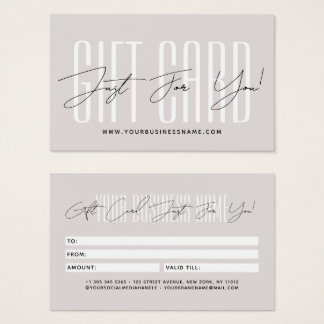 Cartes De Visite Modern script typography business gift card