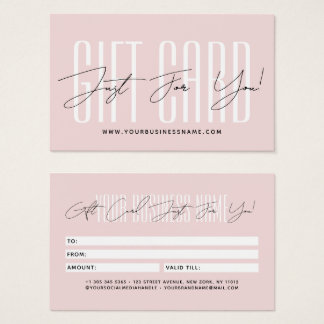 Cartes De Visite Modern script typography business gift card