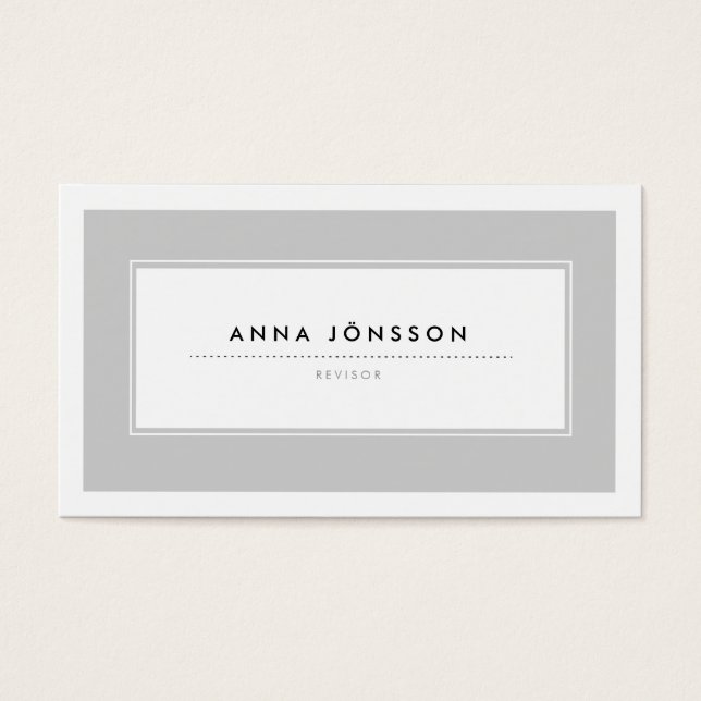 Cartes De Visite Moderna Grå Visitkort (Devant)