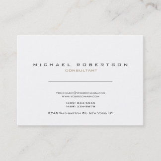 Cartes de visite moderne blanc pure