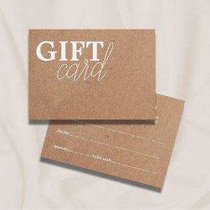 Cartes De Visite Moderne Simple Imprimé Kraft Beauté