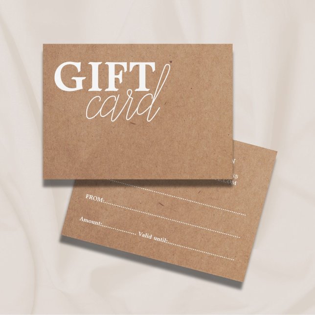 Cartes De Visite Moderne Simple Imprimé Kraft Beauté (Créateur téléchargé)