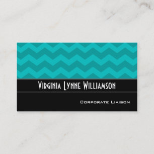 Cartes de visite modernes bleus simples de Chevron