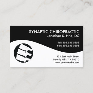 Cartes de visite modernes de chiropractie de