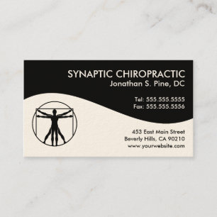 Cartes de visite modernes de chiropractie de