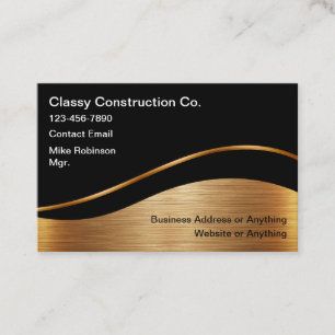Cartes de visite modernes de construction de luxe