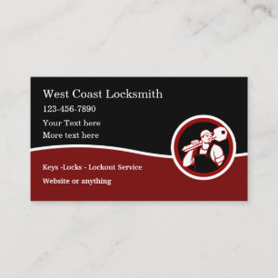 Cartes de visite modernes de Locksmith