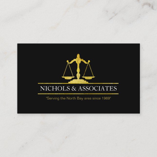 Cartes de visite modernes de loi (Devant)