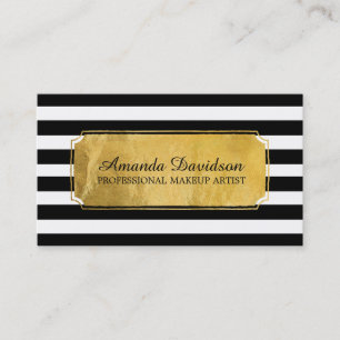 Cartes de visite modernes de maquilleur
