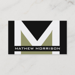 Cartes de visite modernes de monogramme