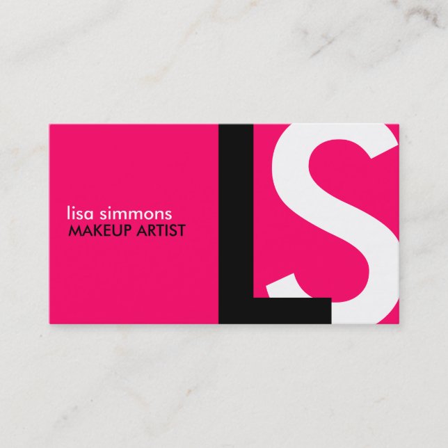 Cartes de visite modernes de monogramme (Devant)