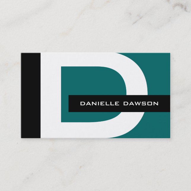 Cartes de visite modernes de monogramme (Devant)