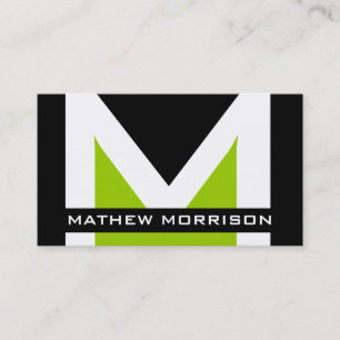 Cartes de visite modernes de monogramme