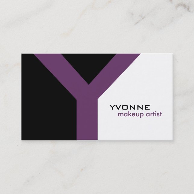 Cartes de visite modernes de monogramme (Devant)