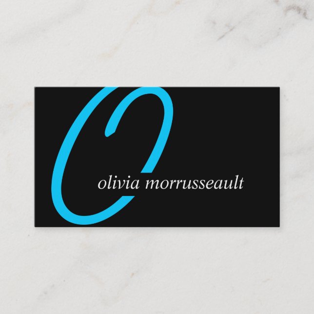 Cartes de visite modernes de monogramme (Devant)