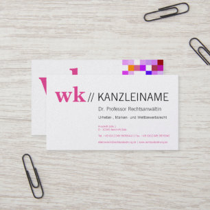 Cartes de visite modernes de styliste rose